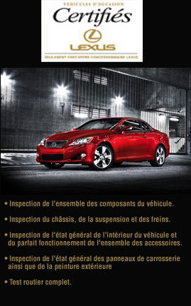 Lexus certifiées